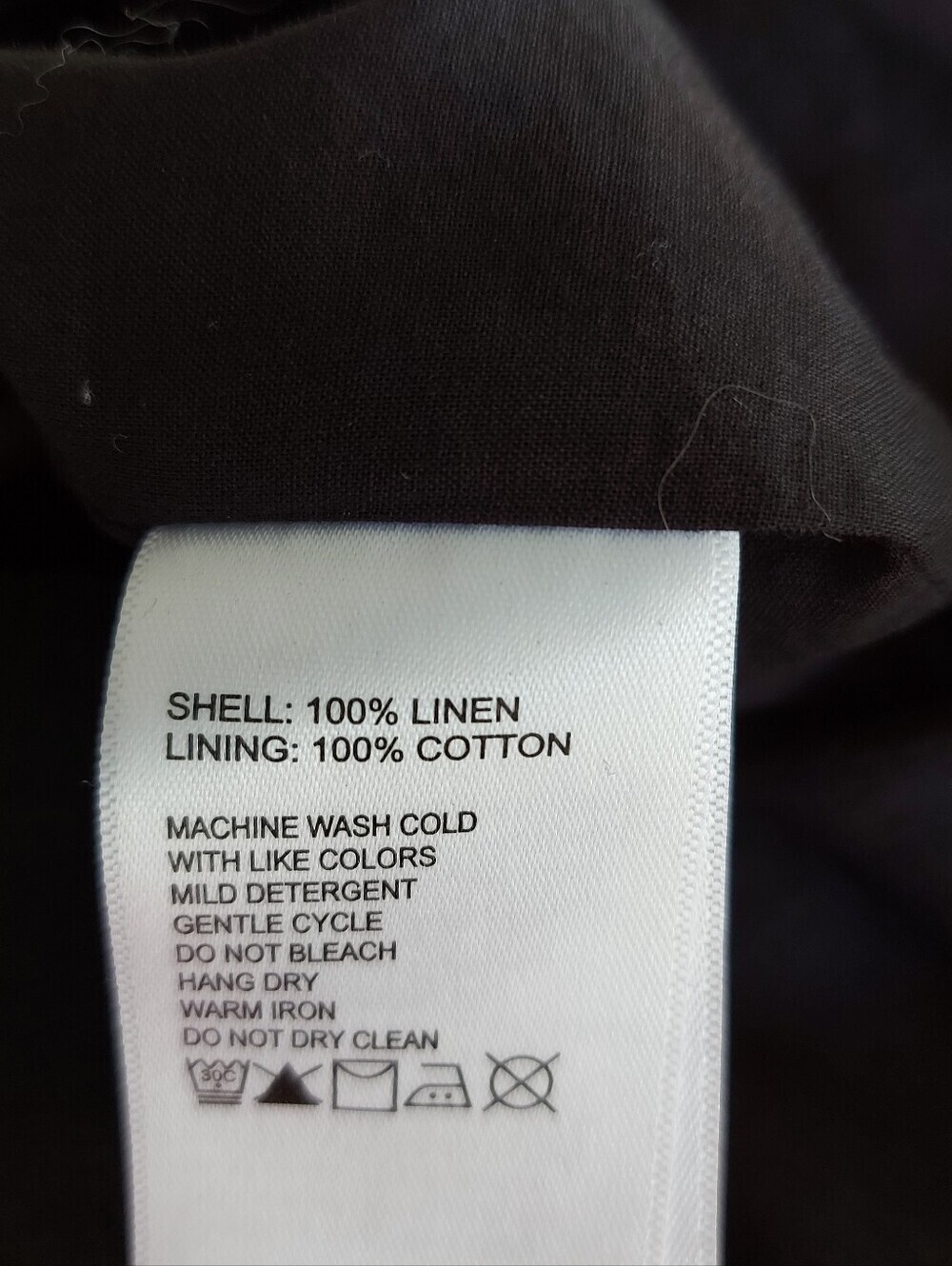 Tommy Bahama 100% Linen Black Short-Sleeve V-Neck Tunic - Picture 5 of 8